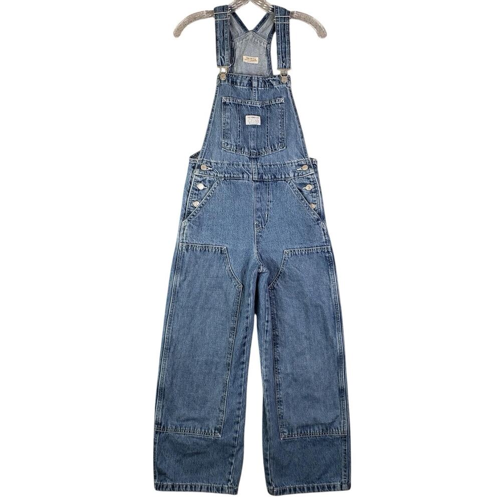 Levi’s Strauss & Co Two Horses Brand Overalls Women’s Size XS Denim Double Knee - Picture 3 of 16